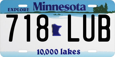 MN license plate 718LUB