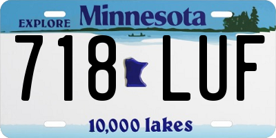MN license plate 718LUF