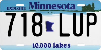 MN license plate 718LUP