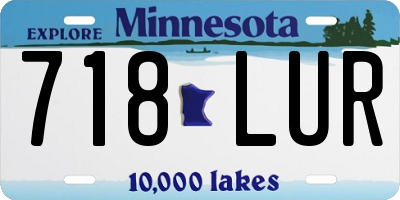 MN license plate 718LUR