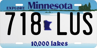 MN license plate 718LUS