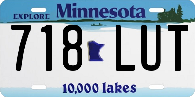 MN license plate 718LUT