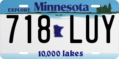 MN license plate 718LUY