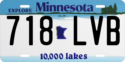 MN license plate 718LVB