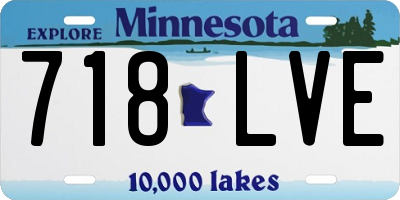 MN license plate 718LVE