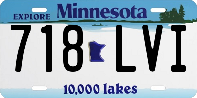 MN license plate 718LVI