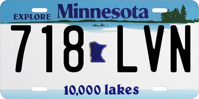 MN license plate 718LVN