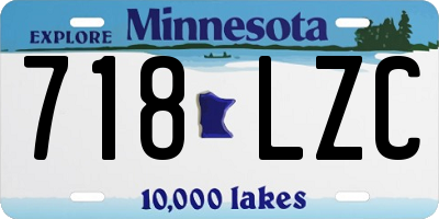 MN license plate 718LZC
