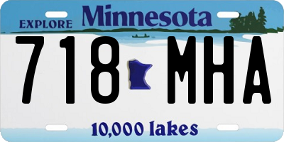 MN license plate 718MHA