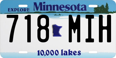 MN license plate 718MIH