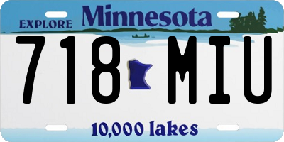 MN license plate 718MIU