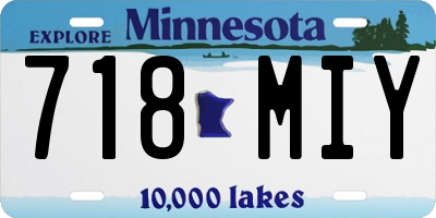 MN license plate 718MIY