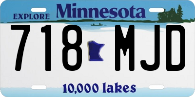 MN license plate 718MJD