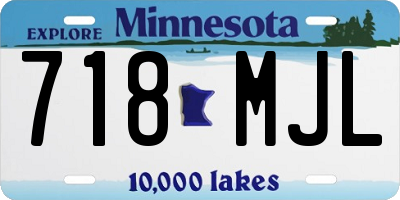 MN license plate 718MJL