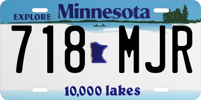 MN license plate 718MJR