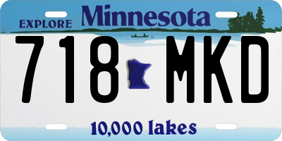 MN license plate 718MKD