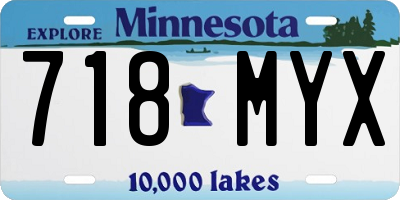 MN license plate 718MYX
