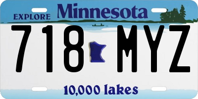 MN license plate 718MYZ
