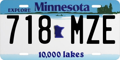 MN license plate 718MZE