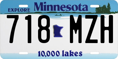 MN license plate 718MZH