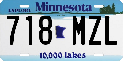 MN license plate 718MZL