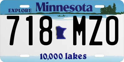 MN license plate 718MZO