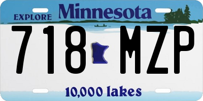 MN license plate 718MZP
