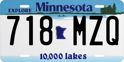 MN license plate 718MZQ