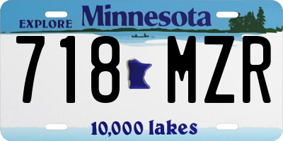 MN license plate 718MZR