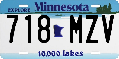 MN license plate 718MZV