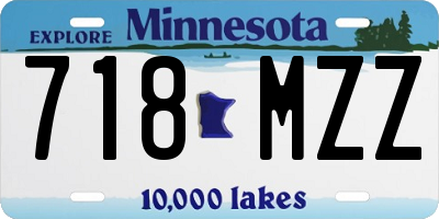 MN license plate 718MZZ