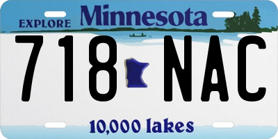 MN license plate 718NAC