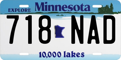 MN license plate 718NAD