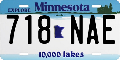 MN license plate 718NAE