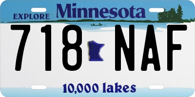 MN license plate 718NAF