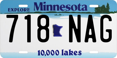 MN license plate 718NAG