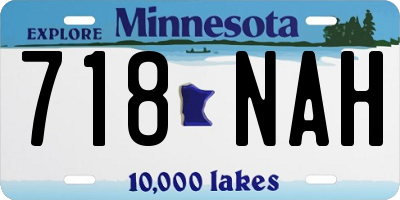 MN license plate 718NAH