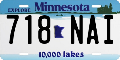 MN license plate 718NAI