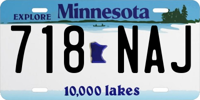 MN license plate 718NAJ