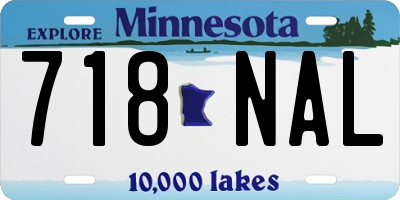 MN license plate 718NAL