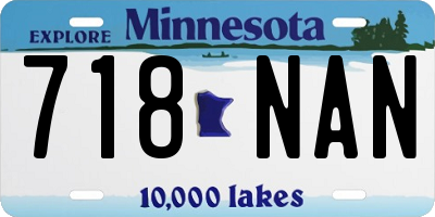 MN license plate 718NAN