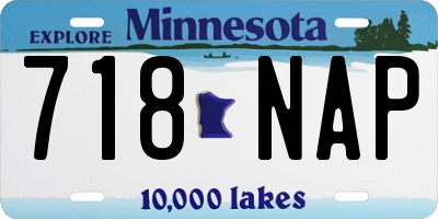 MN license plate 718NAP