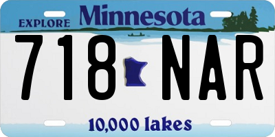 MN license plate 718NAR