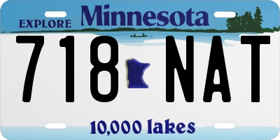 MN license plate 718NAT