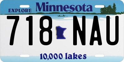 MN license plate 718NAU
