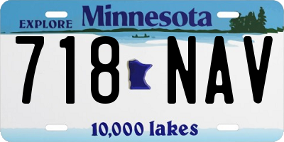 MN license plate 718NAV
