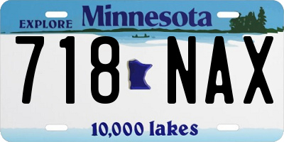 MN license plate 718NAX