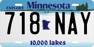 MN license plate 718NAY