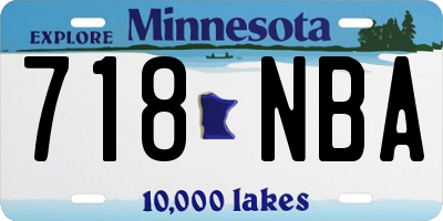 MN license plate 718NBA