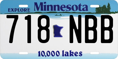 MN license plate 718NBB